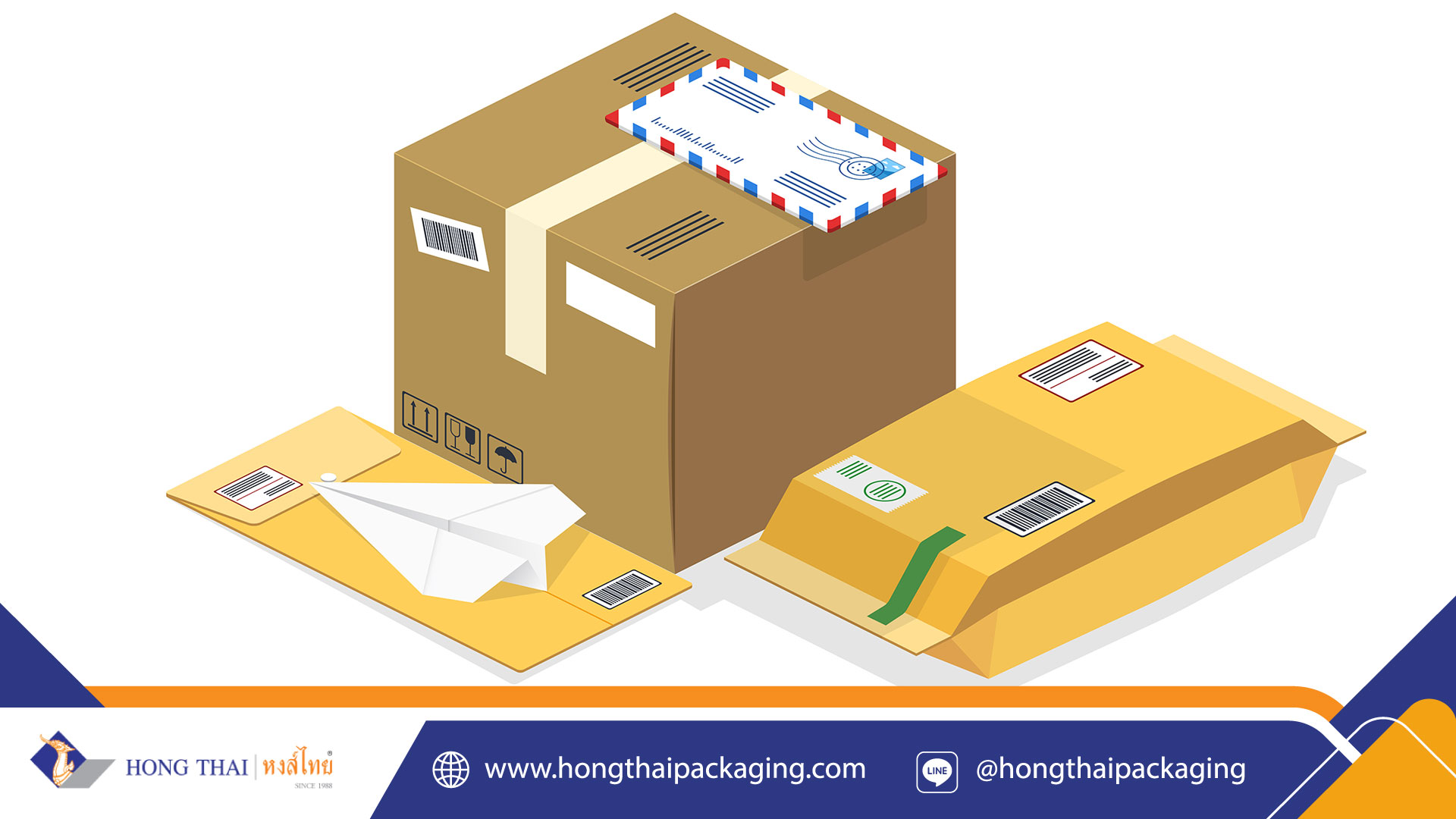 ความแตกต่างกล่องไปรษณีย์ Mailer Box Vs กล่องพัสดุ Shipping Box หงส์