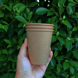 แก้วกระดาษคราฟท์ 240 ml / 8 oz (ไม่รวมฝา)