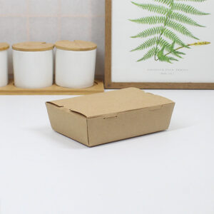 กล่องอาหาร สีน้ำตาล 900 ml (Size S)