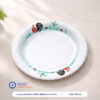 จานกระดาษกลม ลายไก่ Bio สีขาว 8.5 นิ้ว