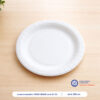 จานกระดาษกลม Bio สีขาว 8.5 นิ้ว