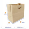 ถุงกระดาษคราฟท์ เจาะหู 28x15x28 cm (ยxกxส)