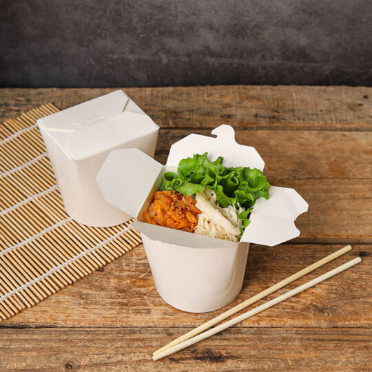 ถ้วยหมี่ไก่ฉีก ถ้วยฝาเกี่ยวก้นกลม ขนาด 26 oz.