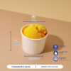 ถ้วยไอศครีม สีขาว 150 ml / 5oz (ไม่รวมฝา)