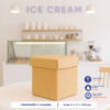 กล่องไอศครีม 1.5 แกลลอน ไซส์ S (ขายพร้อมฝา)