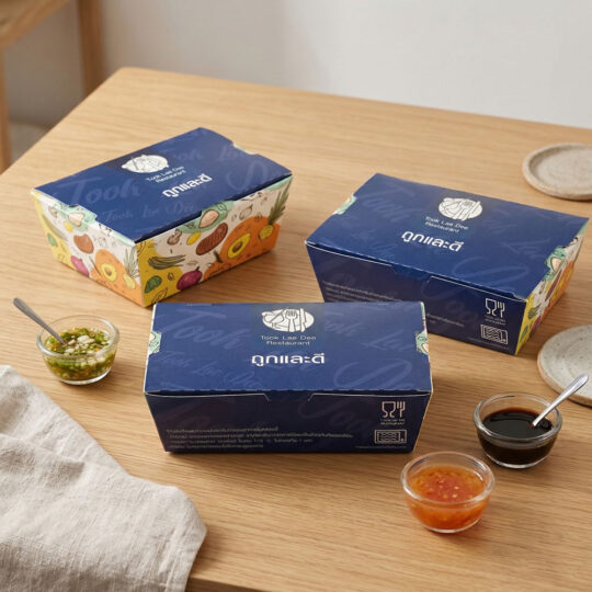 รับผลิตกล่องใส่ของทอด-กล่องไก่ทอด-พิมพ์แบรนต์-โลโก้-1