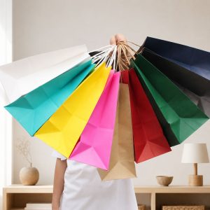 ถุงกระดาษคราฟท์ มีหูหิ้ว (Shopping bags)